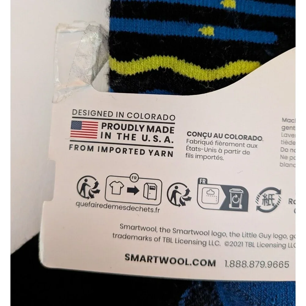 NEW Smartwool Full Cushion Ski Day Kids Over the Calf Sock Medium Black